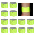PATIKIL 22cm/8.7in Reflective Bands, 12pcs Reflective Arm Bands Straps Wrist Reflective Running Gear Safety Reflective Straps Bracelets High Visibility for Night Walking Bicycle - color: Yellow