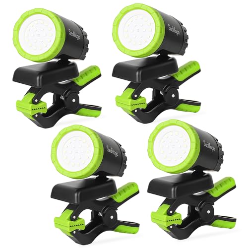 4-Pack 800LM Rechargeable LED Clamp Work Light, Magnetic & Clamp