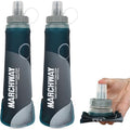 MARCHWAY Soft Flask Collapsible Water Bottle with Wide Mouth, 300ml/500ml - color: Blackish Green, size: 500 ml/17 oz