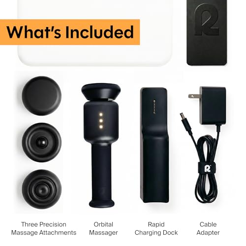 Rally Orbital Massager – Low Impact, High Performance Cordless Full-Body Recovery Device - 3 Attachments, Whisper-Quiet Calm Tech – Elite Muscle Relief for Athletes & Everyday Wellness