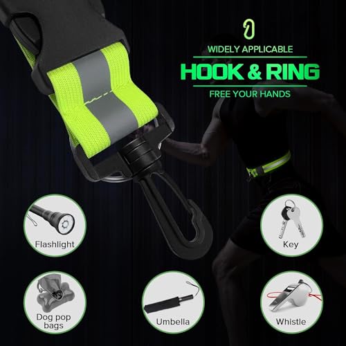 Reflective Sash for Walking at Night High Visibility Nylon with 2 Pcs Reflective Armbands