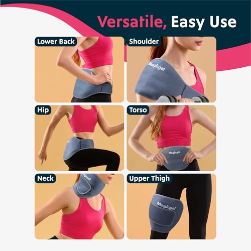 Magic Gel Ice Pack for Back Reusable - 2X Lower Back Ice Pack - Soft Compress for Hot or Cold Therapy - Soft Pad for Lower Lumbar, Sciatica, Tailbone Support - style: Back Pain Gel Pack