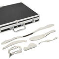 6-Piece Gua Sha Muscle Stainless Steel Scraper Massage Tool Set for Arms/Back/Shoulder Portable Physical Therapy IASTM Tools for Soft Tissue Mobilization with Carrying Case - size: 6 Piece Set