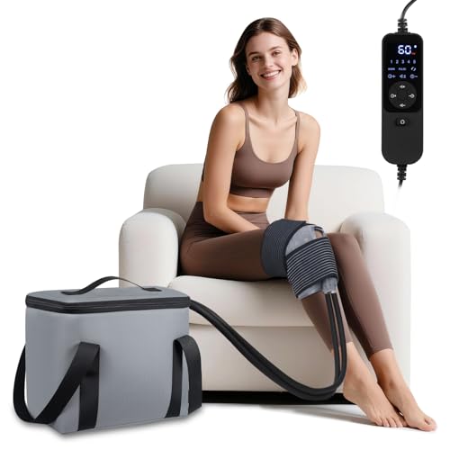 Ice Machine for Knee After Surgery, Portable Cold Therapy Machine with Timer, Silent Pump, Pain Relief System, Comfort Pad for Knees Waist Elbows Hip and Ankle, Dad Gifts & Mom Gifts