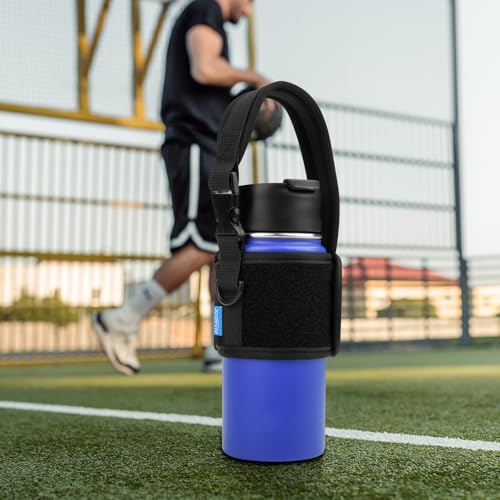 Xxerciz Water Bottle Carrier Holder with Handle Strap, Universal Water Bottle Sling Bottle Sleeve for Sports Gym Hiking Camping Walking