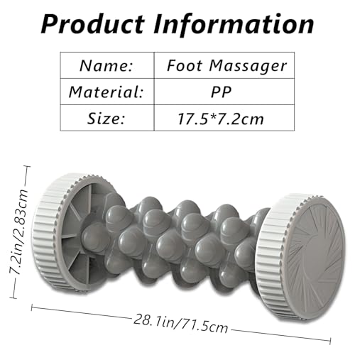 Manual Foot Roller Massager for Plantar Fasciitis, Deep Tissue Massage for Circulation and Pain Relief, Reflexology Tool for Arch and Heel Recovery