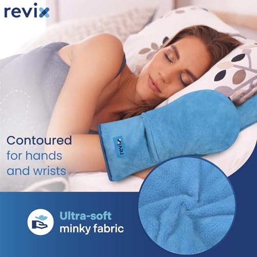 REVIX Heated Hand Mitts Warmers, Microwavable Heating Pad, SkyBlue - color: Skyblue