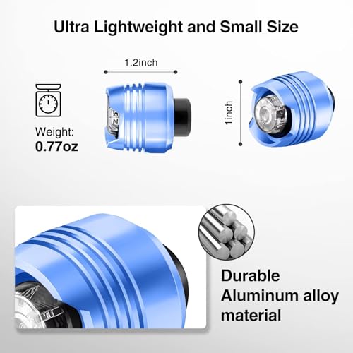 Rechargeable Clog Lights 2PCS, LED Shoe Clip Flashlight with 3 Modes, Waterproof Shoe Charm Accessories for Walking, Running, Camping – Adults & Kids (6 Colors) - color: Blue