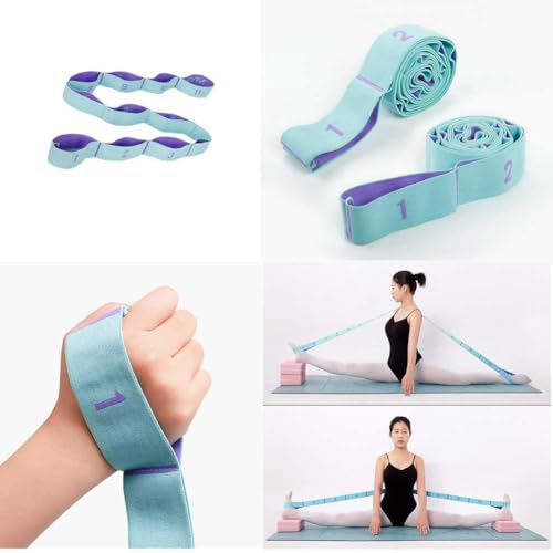 Stretch Straps, Yoga Elastic Stretching Strap with Adjustable 11 Loops