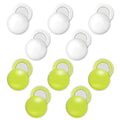 BOXOB 10 Pairs Magnetic Race Bib Clips, Marathon Race Number Buckle Running Bib Magnets Pins for Runners Field Triathlon Cycling Competition (White & Fluorescent Green) - color: White & Fluorescent Green