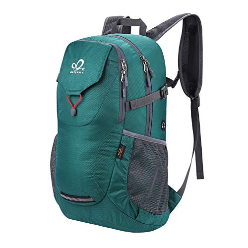 WATERFLY Lightweight Packable Hiking Backpack, 30L Day Pack Green - color: Green