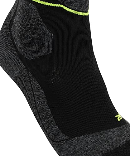 FALKE Men's Impulse Running Socks, Knee High, Stabilizing, 1 Pair - color: Black (Black-lightning 3171), size: 6.5-9