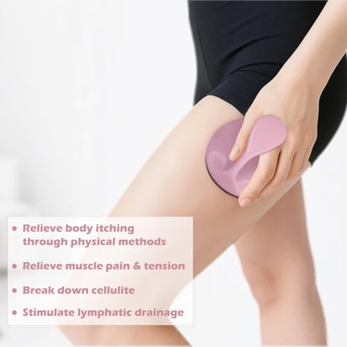 Lymphatic Massage Roller for Cellulite Remover Body Sculpting - Handheld Cellulite Massage Tool for Body Bloat Blood Circulation Lymphatic Drainage Pink - color: Pink