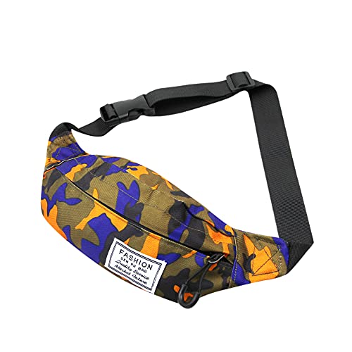 AIBEARTY Fashion Fanny Pack Small Checkered Waist Pack Belt Waist Bag Pack Pouch with Adjustable Strap for Sport Running,Camping,Trip - color: Brown