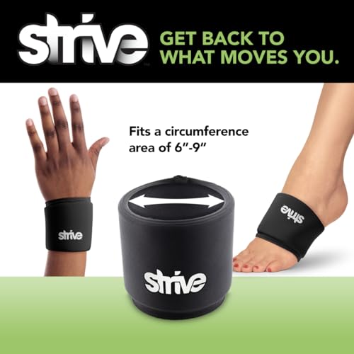 Strive Wrist/Ankle Sleeve, Hot & Cold Therapy, Gel Compression, 2-Pack - size: Small Wrist/Ankle