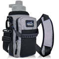 Arca Gear Hydro Carrier 32 oz Small - Insulated Water Bottle Sling w/Carry Handle, Shoulder Strap, Wallet and Two Pouches - The Perfect Flask Accessory - color: Frost Grey