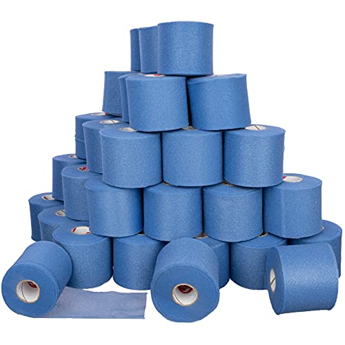 Cramer Tape Underwrap, Bulk Case of 48 Rolls of PreWrap for Athletic Taping, Hair Tie, Headband, Patellar Support, Pre-Wrap Athletic Tape Supplies, 2.75" X 30 Yard Rolls of Pre Wrap, Blue - color: Blue