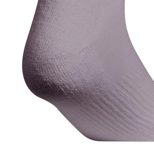 adidas Women's Athletic Cushioned Quarter Ankle Socks 6 Pairs - color: Preloved Fig Purple/Clear Onix Grey/White