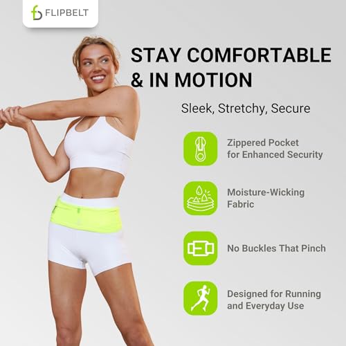 FlipBelt Air Adjustable - Spring Mint - MXL - color: Neon Yellow, size: X-Small to Medium