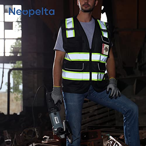 Neopelta Hi Vis Reflective Safety Vest for Men Women Black Mesh/Yellow S - color: Black / Yellow Trim, size: Small