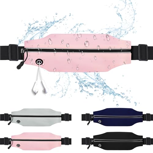 Running Belt Fanny Pack for Men and Women Slim Running Bag Phone Holder Runner Money Belt Running Essentials Workout Fitness Light Pink - color: Light Pink