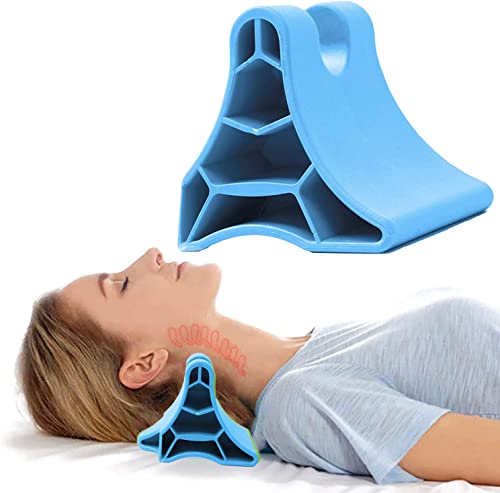 Occipital Release Tool, Portable Suboccipital Release Device Myofascial Relaxation Tool, Handheld Trigger Point Massager for Neck, Shoulder & Back Pain Relief, Tension Headache Relief Device (Blue) - color: Blue