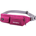 WATERFLY Small Fanny Pack for Women Men, Crossbody Travel Waist Bag - color: Rose Red