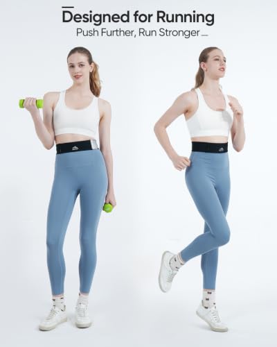 Zelvot Running Belt with 500ml Water Bottle, Adjustable Waist Pack - color: Black