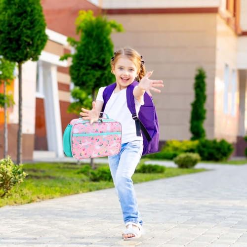 RHCPFOVR Kids Lunch Bag - Insulated Lunch Box for Boys Girls,Washable Lunch Bag and Reusable Toddler Leak-proof Lunchbox for School and Daycare - color: Pink-Bunny
