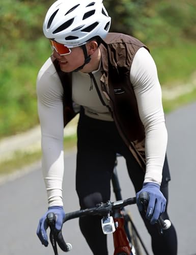 INBIKE Unisex Cycling Vest Windproof Lightweight Sleeveless Jacket - color: Brown, size: X-Large