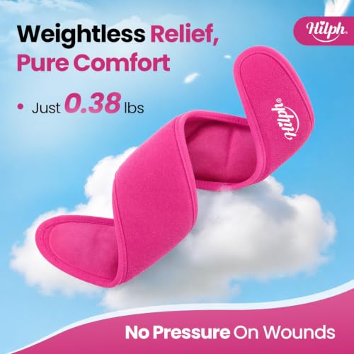 Hilph Neck Ice Pack Wrap, 45-Min Cooling for Tonsillectomy & Sore Throat - color: Red