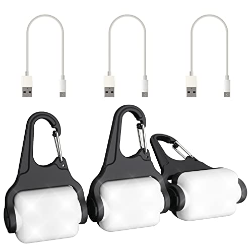 Dog Lights for Night Walking, Clip on Dog Collar Light - 3 Modes, USB-C Rechargeable, IP65 Waterproof, LED Safety Light for Running, Camping, Climbing, Bike - color: White-3pcs-3Modes