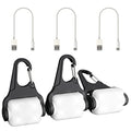 Dog Lights for Night Walking, Clip on Dog Collar Light - 3 Modes, USB-C Rechargeable, IP65 Waterproof, LED Safety Light for Running, Camping, Climbing, Bike - color: White-3pcs-3Modes