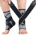 Ankle Compression Sleeves (1 Pair)-Ankle Brace for Achilles Tendonitis, Sprain, Pain Relief, Plantar Fasciitis Ankle Support Socks with Adjustable Strap for Women & Men-L - size: Large