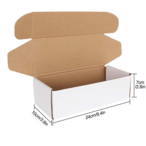 20PACK Trading Card Storage Box, 500Count, White, Cardboard, Baseball, Football, Basketball, Hockey