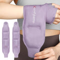 Comfytemp Wrist Ice Pack Wrap Carpal Tunnel Relief Wrist Brace 2 Packs - color: Purple, size: 20"x4"