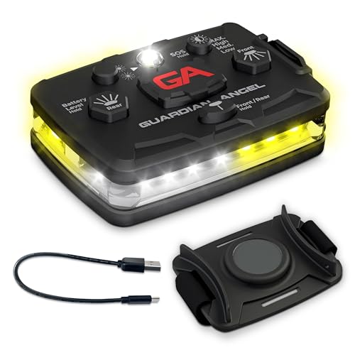 Guardian Angel Elite Safety Light - White/Yellow Front & White/Yellow Rear - color: WhiteYellow/WhiteYellow, size: 1-Pack