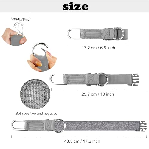 ZINZ Elastic Jacket Gripper Travel Strap with D-Ring Hooks and Buckle - color: Gray
