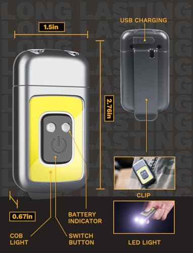 Yls Running Light for Runners Rechargeable, 5 Lighting Modes LED Clip On Flashlight, Portable Weaterproof Hat Lights, Walking Light for Night Walking, Running, Camping, Hiking, Jogging - color: Charcoal Gray