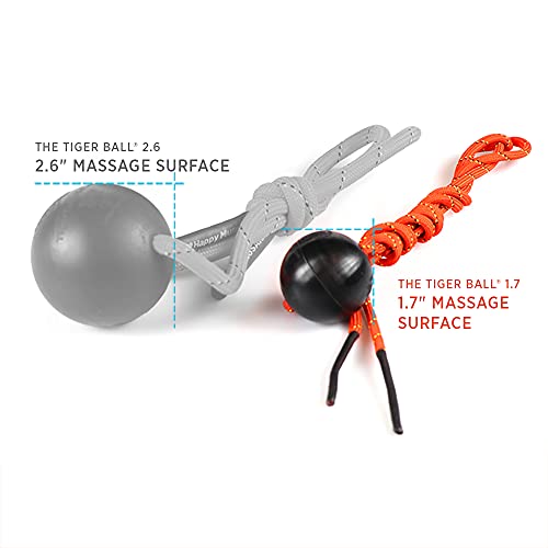 Tiger Tail Tiger Ball 1.7 Foam Roller Ball + 50”+ Corded Rope – Deep Tissue Massage Ball: Feet, Legs, Neck, Back – Trigger Point Massage Therapy – Relieve Muscle Soreness – Muscle Recovery - style: 1.7 Foam Roller Ball