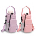 2 Pack Water Bottle Holder Bag with Strap for 30-40 Oz Bottles - color: purple and pink