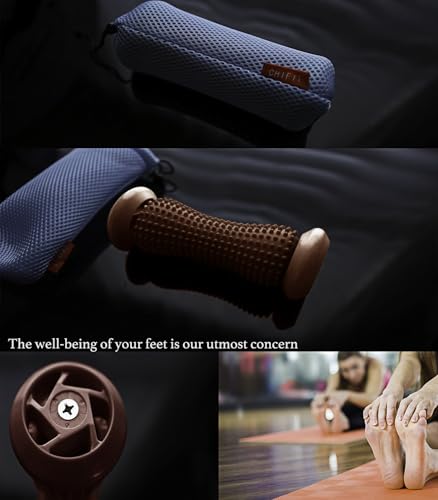 ChiFit Manual Foot Massager Roller for Plantar Fasciitis Relief, Portable Deep Tissue Muscle Massage Roller for Foot Arch and Heel Pain, Effective Reflexology Tool Relax The Nerves (Chocolate) - color: Chocolate