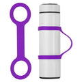 PATIKIL Water Bottle Carrier Grip, Portable Soft Silicone Non-Slip Water Handle Grip Water Bottle Holder Strap for Running - color: Purple