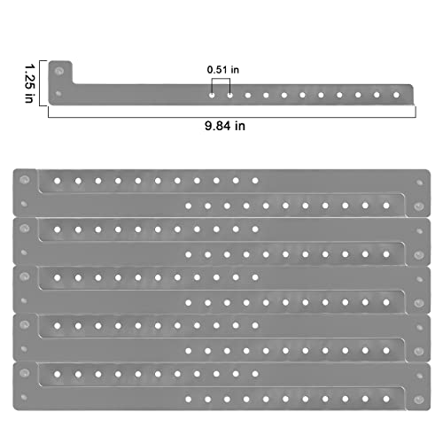 Plastic Party Silver Wristband 100 Pack, Vinyl Wristband for Event - color: Silver