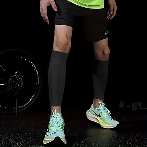 COUVER Unisex Long Leg Compression Sleeves - color: Black, size: Large