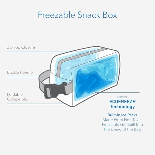PackIt Freezable Snack Box, Blue Sky - color: Blue Sky, size: Medium
