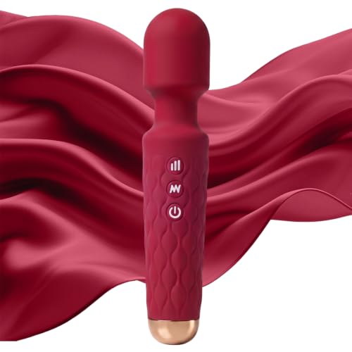 Personal Massager - 4H Max Runtime & Ultra-Quiet - Waterproof - 20 Modes 8 Speeds for Deep Tissue Back Massage, Post-Workout Recovery and Neck Muscle Relaxation(Red) - color: Red