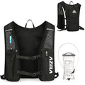 Azarxis Running Water Bottles Flask BPA Free Leakproof Hydration Vest Packs Waist Belt Replacement for Triathlon Marathon Hiking Cycling Climbing Runner - color: #2 Black (7L) + 1.5L White Water Bladder