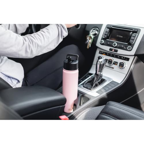 Simple Modern Insulated Water Bottle with Straw | 18oz | Black - color: Midnight Black (Pack of 1), style: 18oz