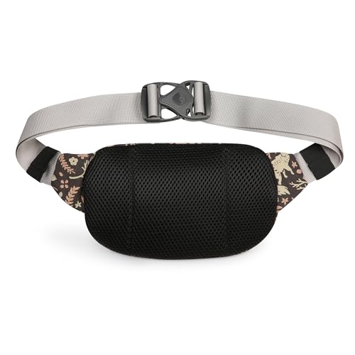 KAVU Canvas Spectator Belt Bag, Cotton Fanny Pack for Travel - color: Whimsical Trail